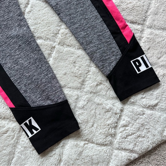 Victoria's Secret PINK | Neon Pink & Gray Ultimate Yoga Leggings | Size Medium - Picture 8 of 13